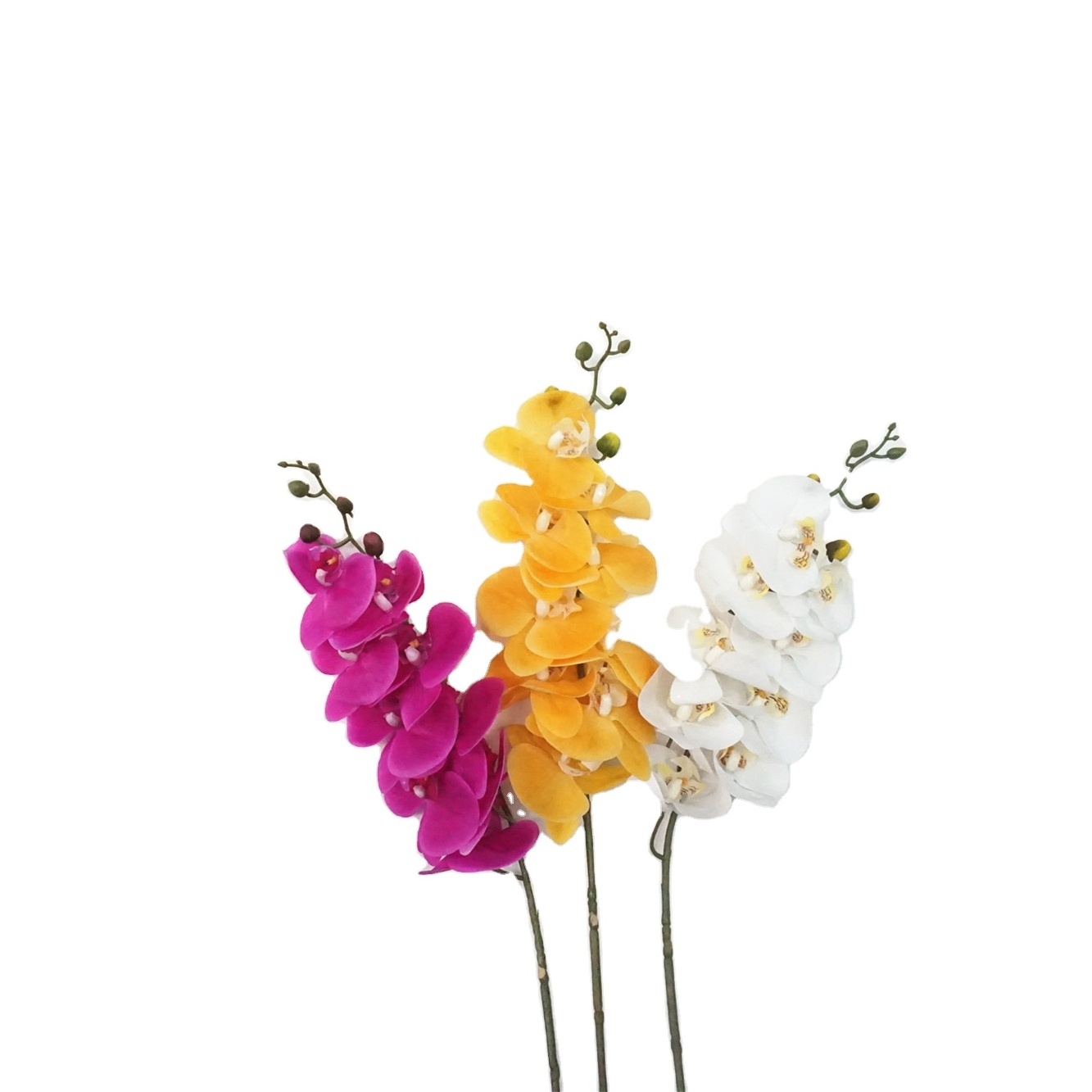 Factory wholesale home wedding decorative bouquet of flowers artificial real touch butterfly orchid