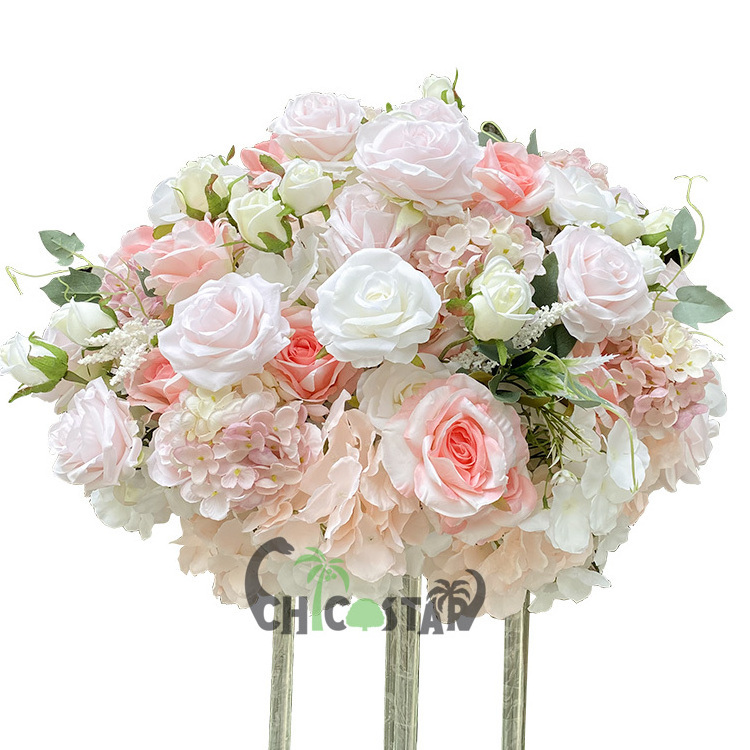 Wedding Flower Ball Arrangement Wedding Centerpiece Artificial Pink Flower Balls