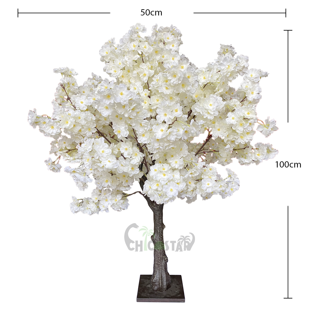 Realistic Japanese White Blossom Tree Branches Artificial Cherry Blossom Tree Decoration Wedding Center Pieces Tree