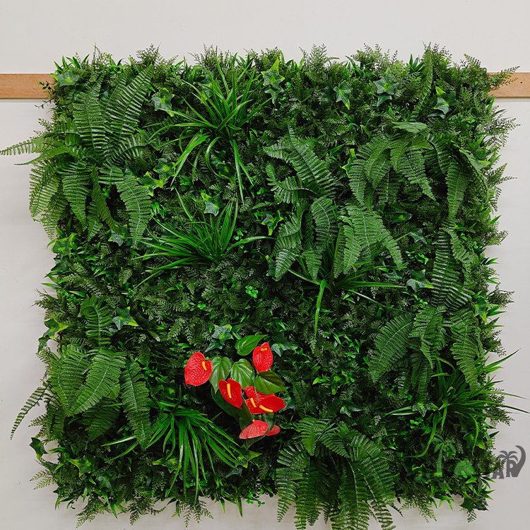 Hotel decoration 100cm*100cm artificial green wall / outdoor ivy leaves uv proof plants wall artificial boxwood mat