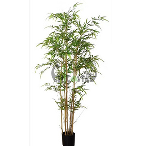 180 cm Factory wholesale with the basin nature wood bamboo plants outdoor artificial plants tree bamboo artificial bamboo tree