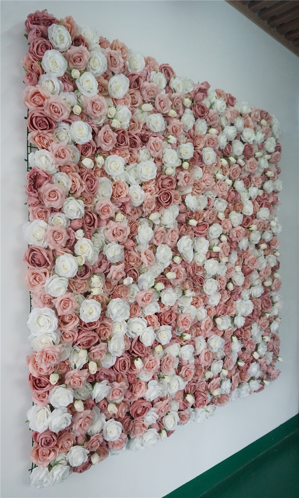 silk rose salon tropical artificial peach and pink competitive price panel for party wedding 3d flower wall decals