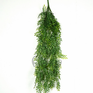 wholesale decoration leaves grass wall hanging plants plastic eucalyptus artificial wall hanging