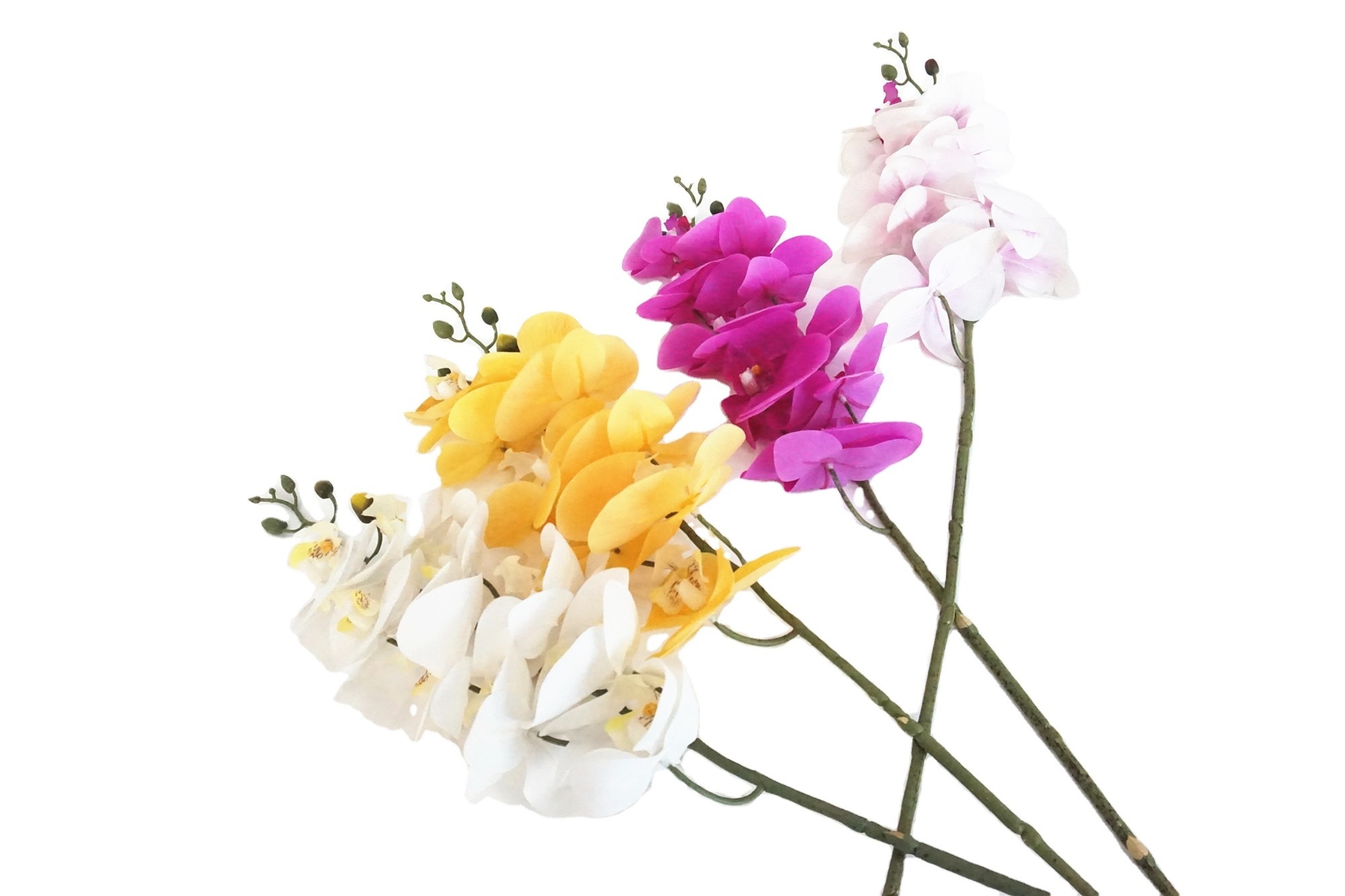 Factory wholesale home wedding decorative bouquet of flowers artificial real touch butterfly orchid