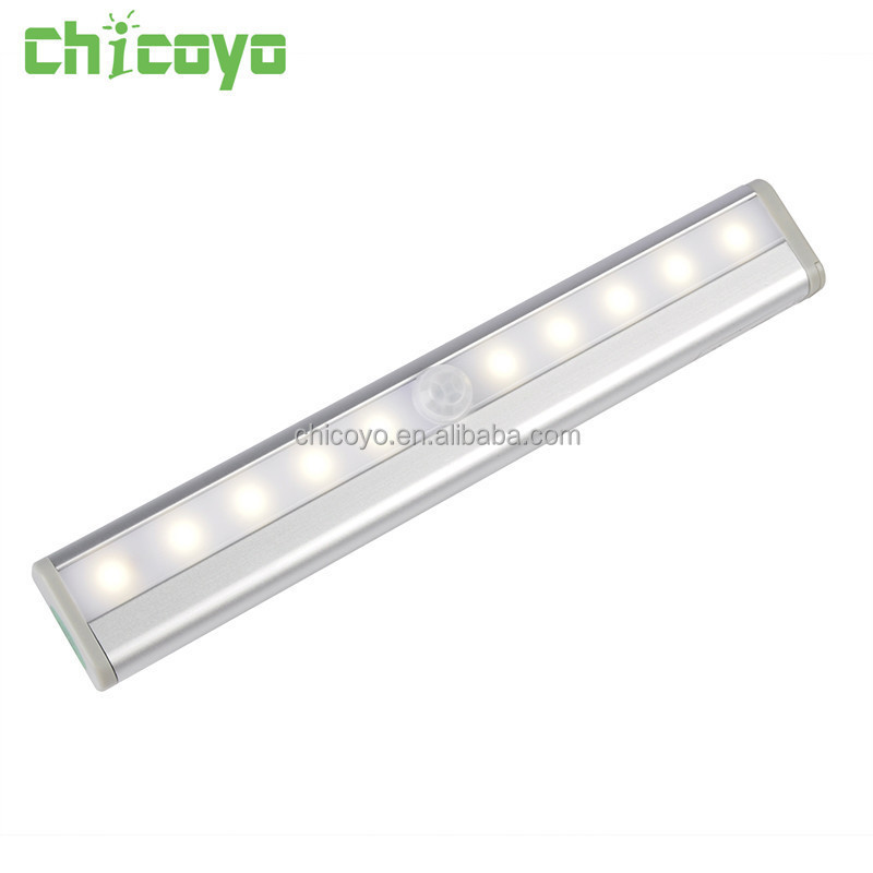 CHICOYO 10 LED Battery Powered Motion Sensor LED Light Portable Night Lights for Closet Hallway Stairway Bathroom