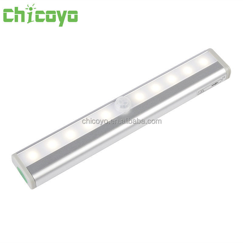 CHICOYO 10 LED Battery Powered Motion Sensor LED Light Portable Night Lights for Closet Hallway Stairway Bathroom