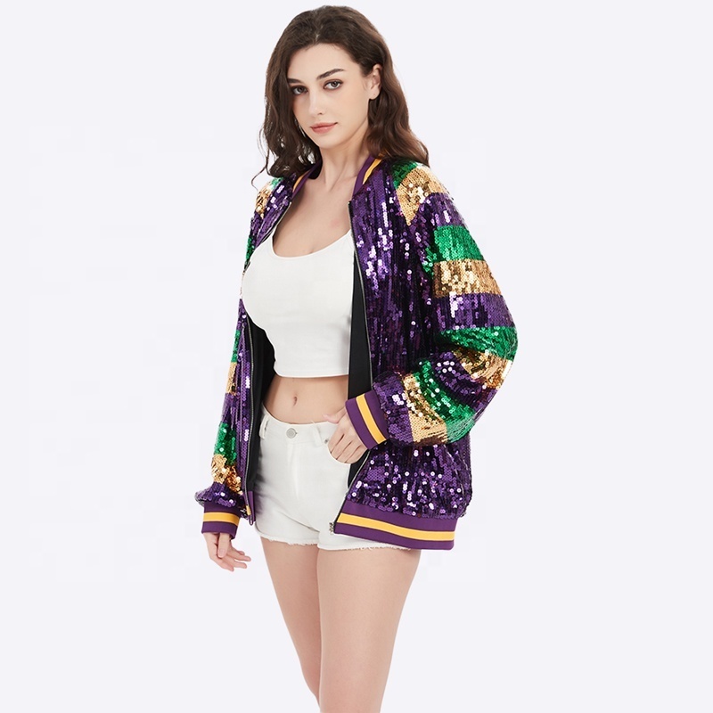 Stock new orleans mardi gras apparel clothing sequin jackets mardi gras apparel for women