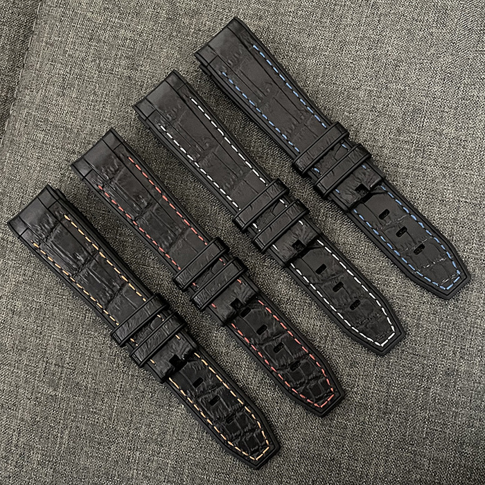 New Arrival High Performance Leather Texture  FKM Fluoro Rubber Watch Strap 20mm for RLX Sub-Marine Fluorine Rubber Watch Strap