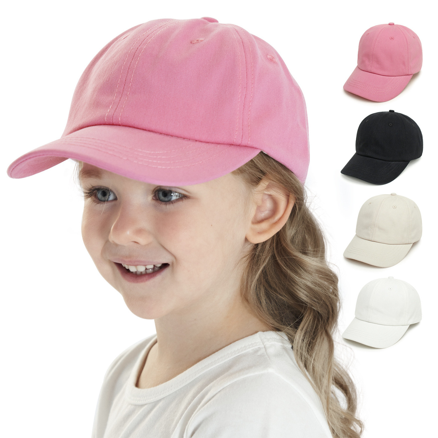 Wholesale 2024 Spring Summer Kids Caps Cotton Twill Babies Sports 6 Panels Girls Boys Infant Baby Baseball Cap Sun Hats Newest