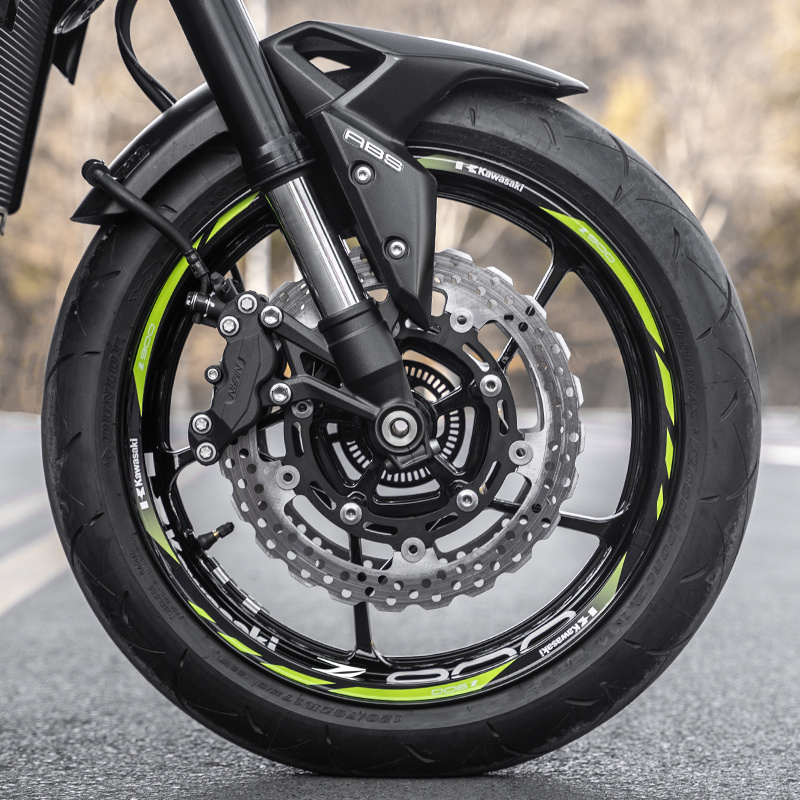 Use for KAWASAKI Z900 Reflect light Wheel hub sticker of motorcycle accessories decoration