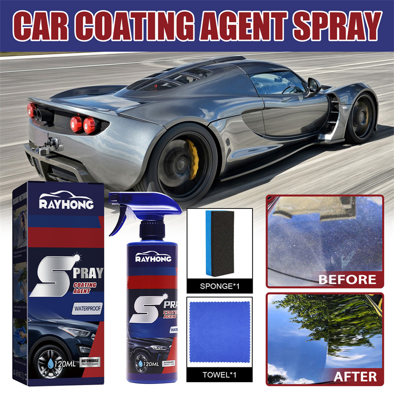 Rayhong car coating agent waterproof anti fouling fast decontaminating luster restoring truck motorcycle coating spray for cars