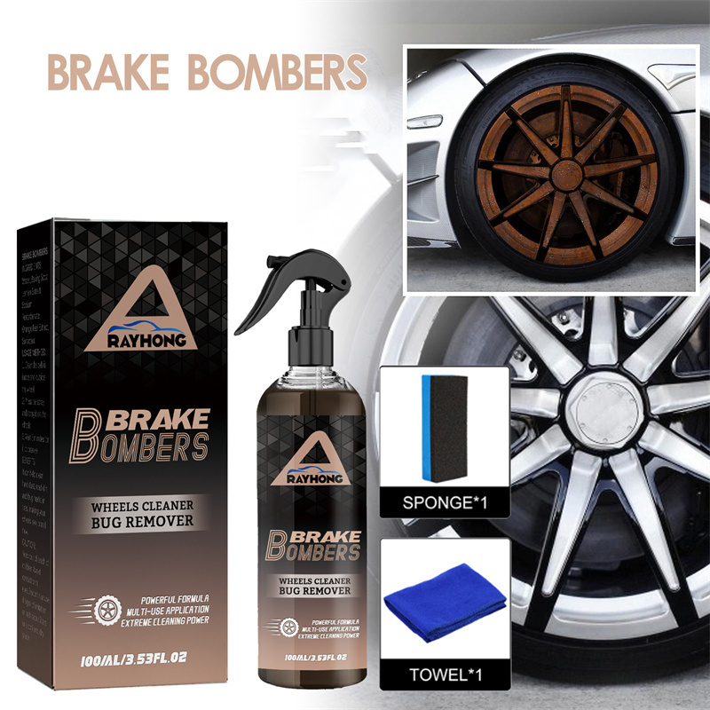 Rayhong brake bombers wheels cleaner bug remover set rust removing wheel polishing products sponge cloth wheel cleaning tools