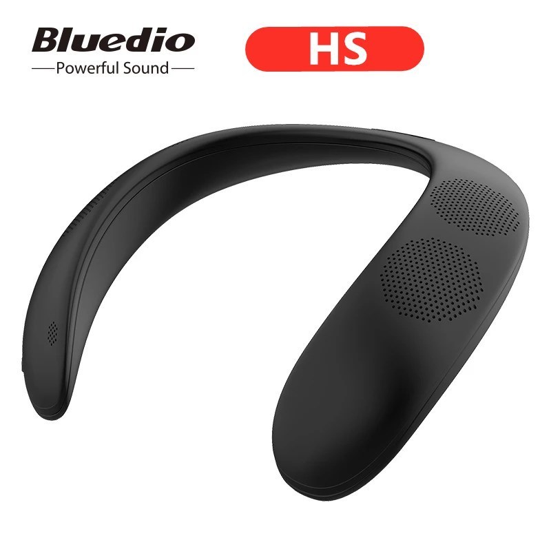 Bluedio HS Professional Portable Powerful Bass Wireless Speakers Neckband Speaker Microphone With Bass FM Radio SD card Slot