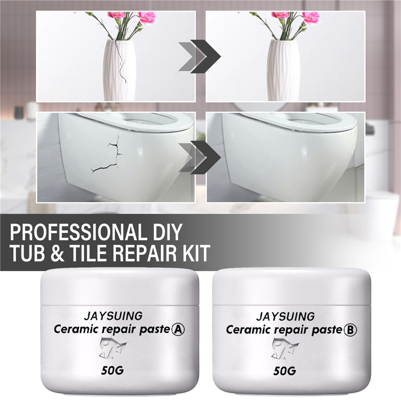 Jaysuing 30g ceramic repair paste crack hole repairing scratch mark fixing chip dent mending tube tile toilet marble repair kit