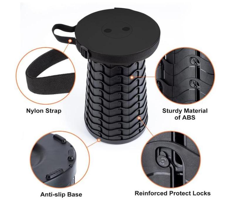 patent owner outlet Portable Lightweight Plastic nylon pp  Outdoor Travel Camping Fishing Garden Folding telescopic Stool