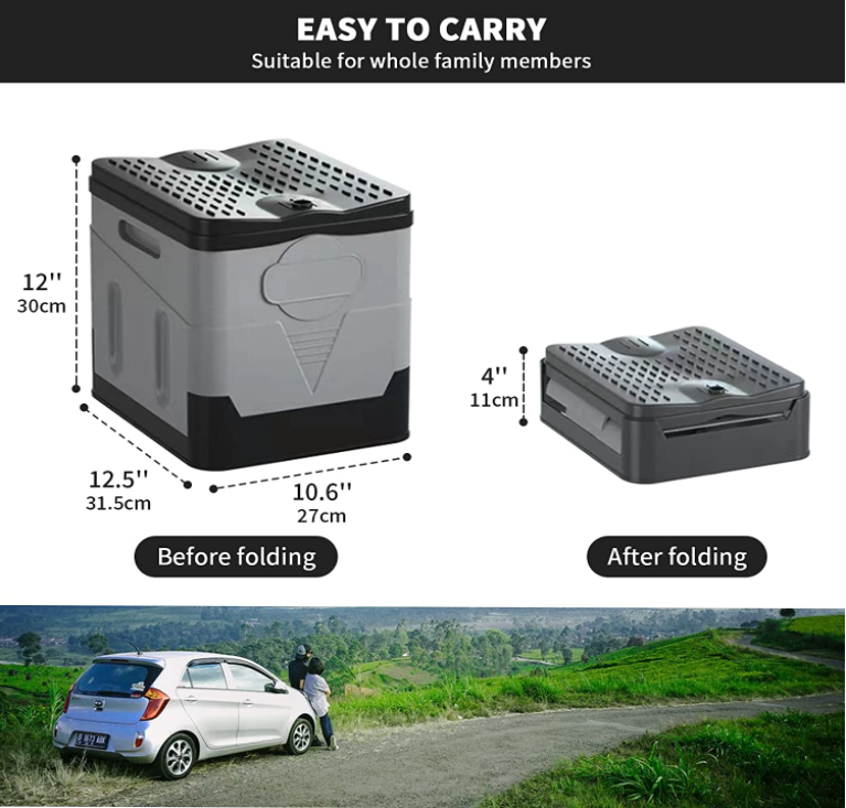 Upgraded  Emergency Use foldable camping outdoor toilet mobile plastic Easy Folding portable wc bathroom toilet for car