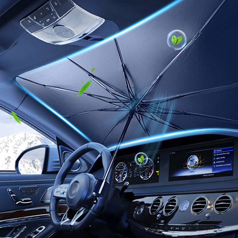 Nano technology sunshade fabric folding parasol umbrella for car