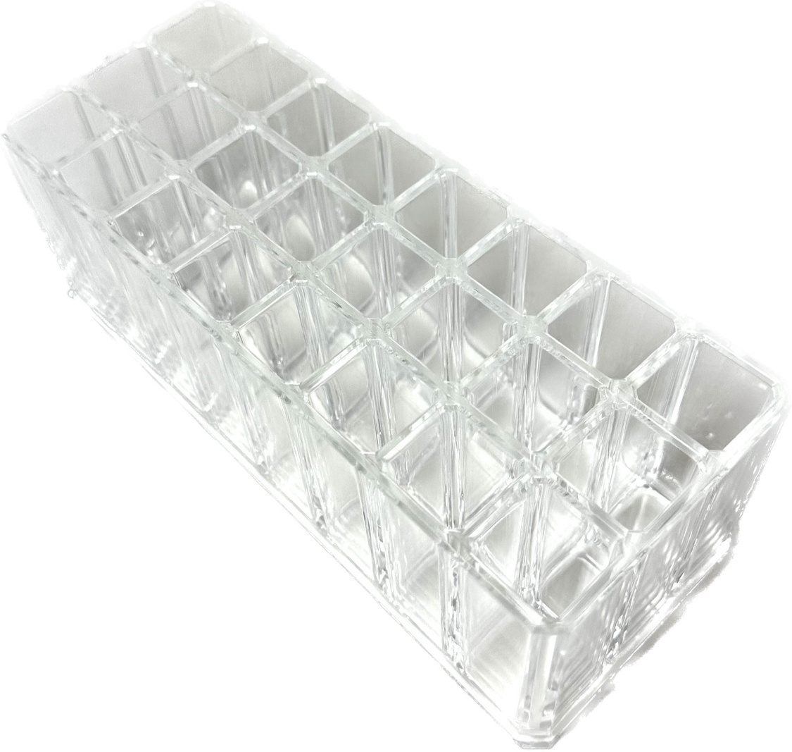 24 Grids Acrylic Lipstick Storage Box Cosmetic Stand Holder Clear Makeup Organizer Acrylic Display