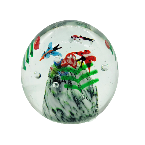 Custom Murano Glass Sea World Ball Paperweight