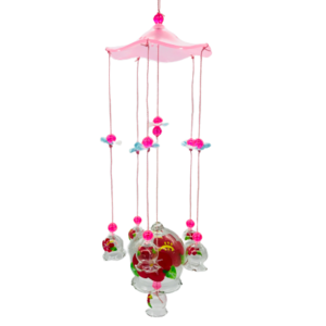 Hot Selling Painted Multi-Level Hand Blown Glass wind chimes