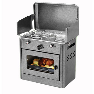 1103-O double burner gas stove with oven gardening outdoor portable cooker