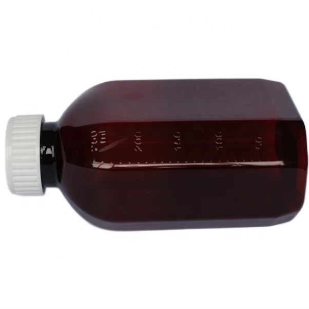 Pharmaceutical Plastic Bottle Manufacturers 250ml Amber Oval Pet Bottles For Cough Syrup