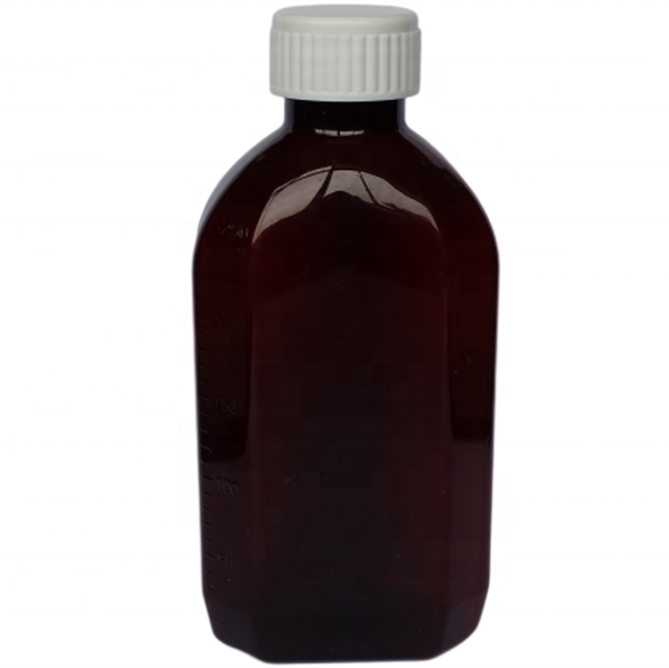 Pharmaceutical Plastic Bottle Manufacturers 250ml Amber Oval Pet Bottles For Cough Syrup