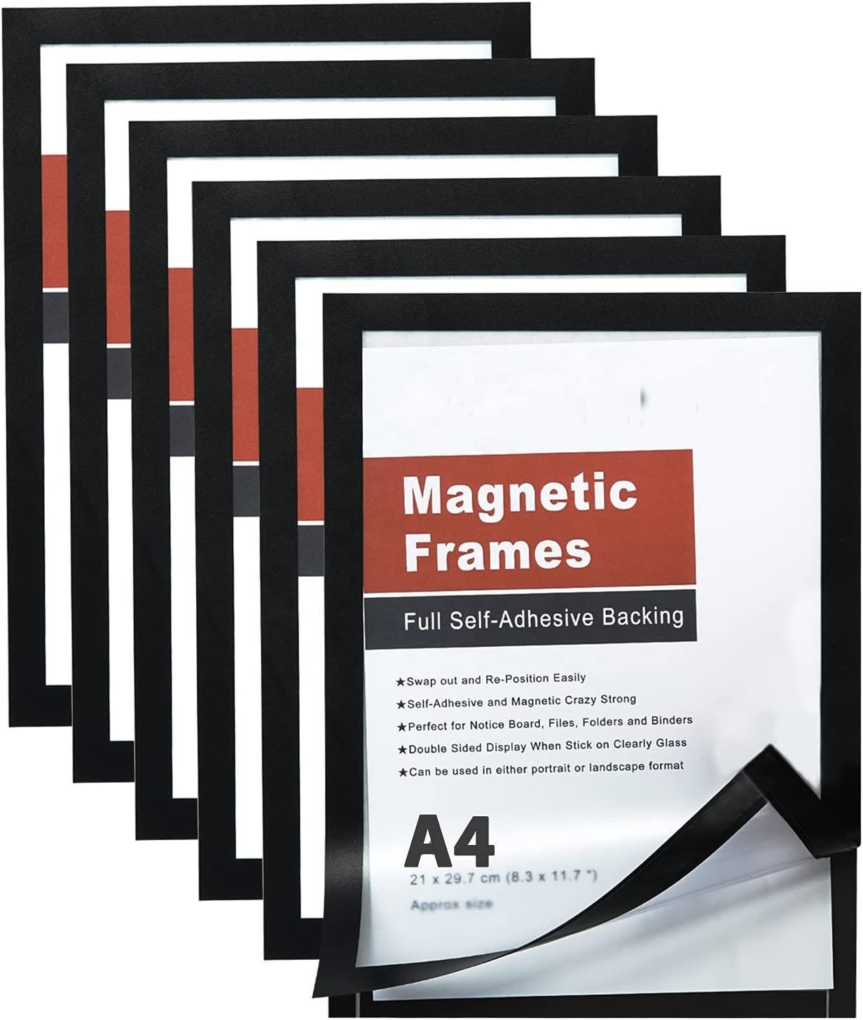 A4 Adhesive Magnetic Display Frames for Documents Paper Picture