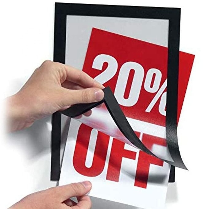 A4 Adhesive Magnetic Display Frames for Documents Paper Picture