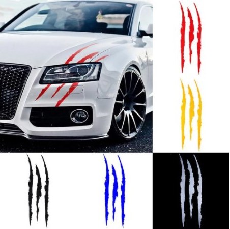 Maglory Auto Sticker Reflective Monster Claw Scratch Stripe Marks Headlight Decal Car Stickers Claw Marks Decal Waterproof