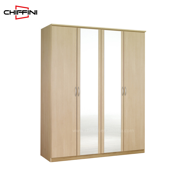 Closet wooden wardrobe bedroom furniture wardrobe cabinets with mirror doors