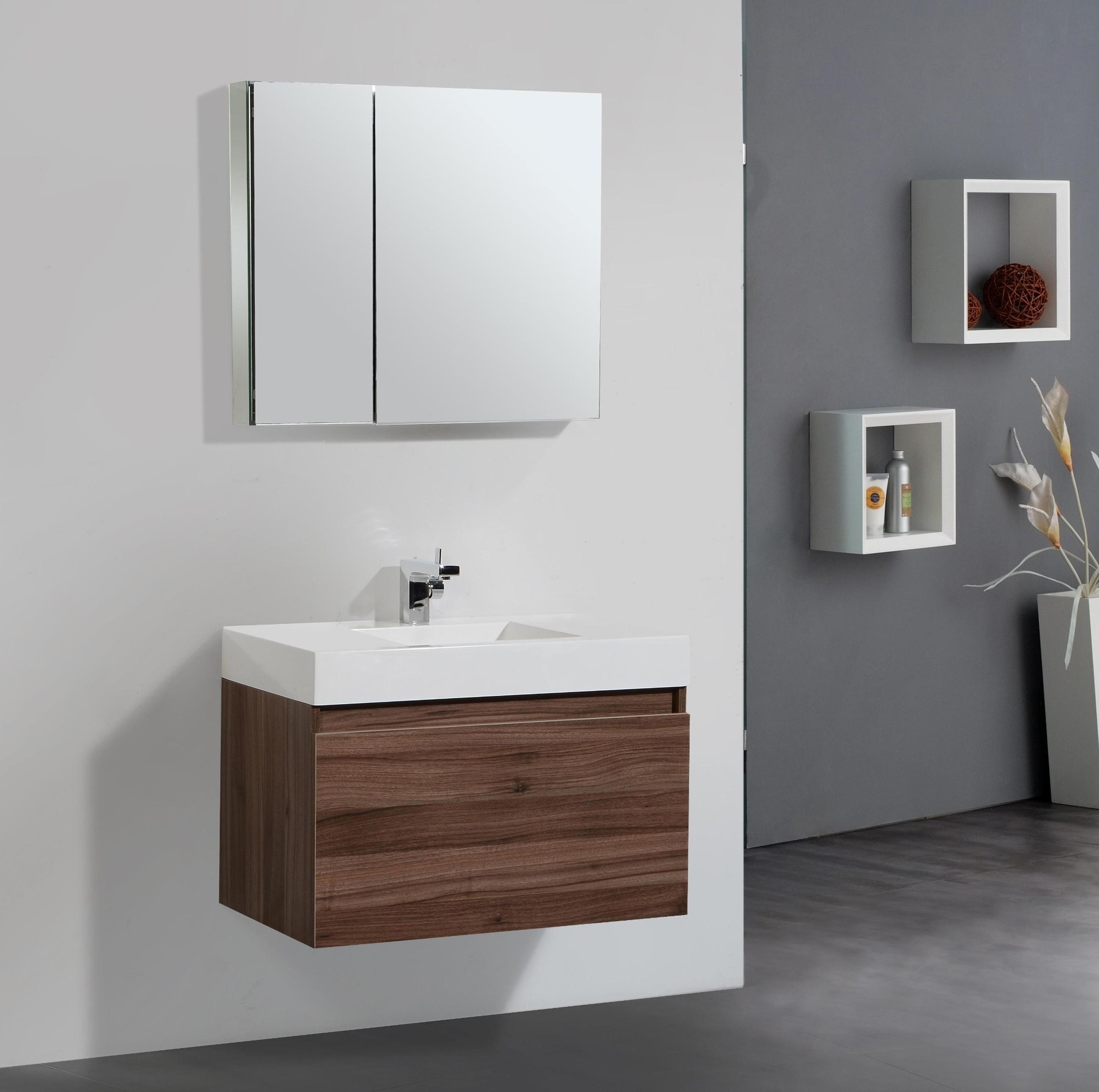 Modern apartment white bathroom vanity bathroom cabinet