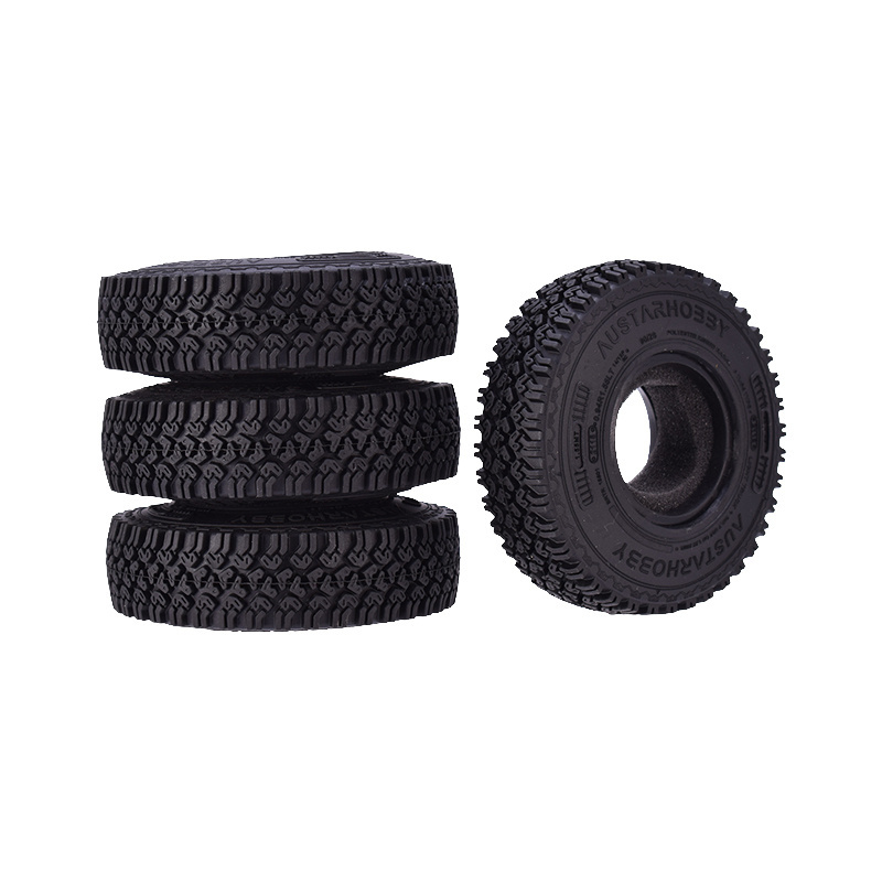 1.55Inch Rubber Tires  with Foam  for 1/10  TF2 CC01 CC02 LC70 LC80 D90 RC Rock Crawler Car