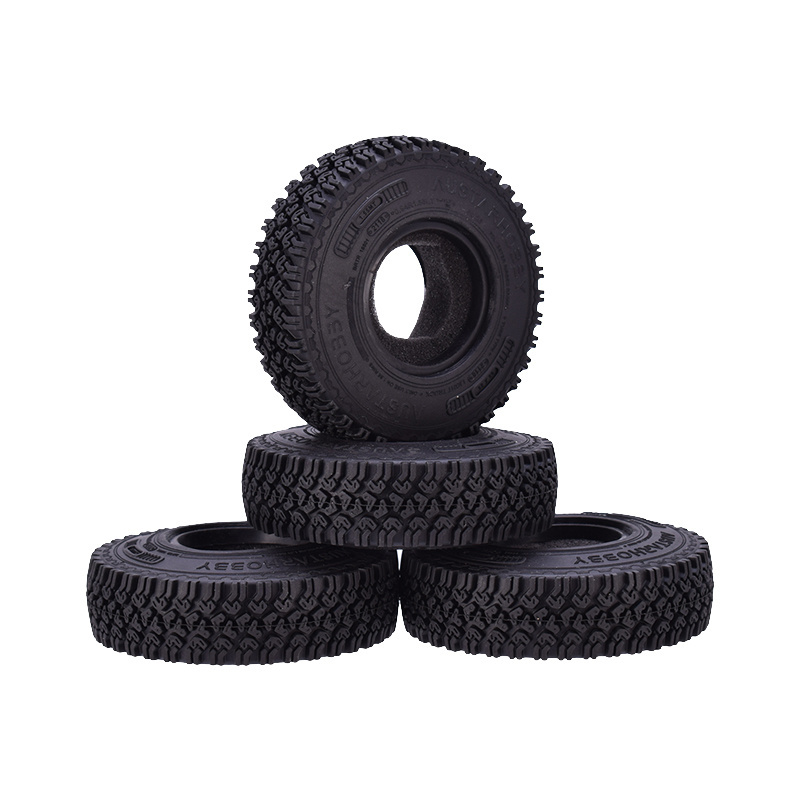 1.55Inch Rubber Tires  with Foam  for 1/10  TF2 CC01 CC02 LC70 LC80 D90 RC Rock Crawler Car