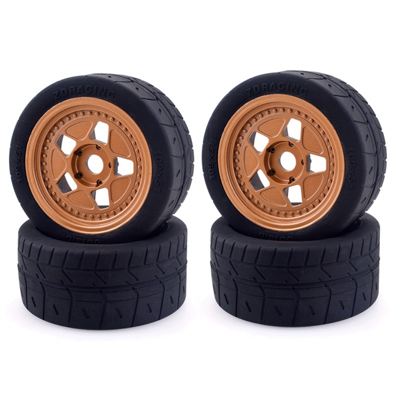 4Pcs 109X51mm Wheel Tires Tyre 17mm Hex for 1/7   EX-07 EX07  Infraction Felony RC Car Upgrade Parts