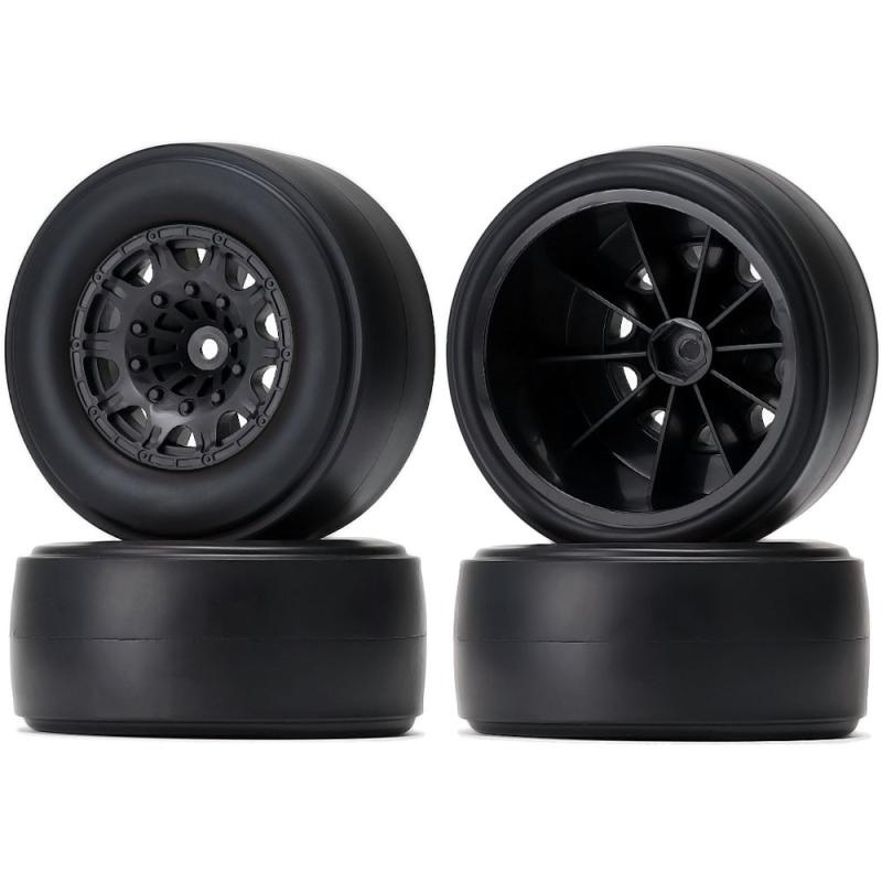 1/10 Wheels  with Drag Racing Tires for Slash  2wd   RC Short-course Truck parts