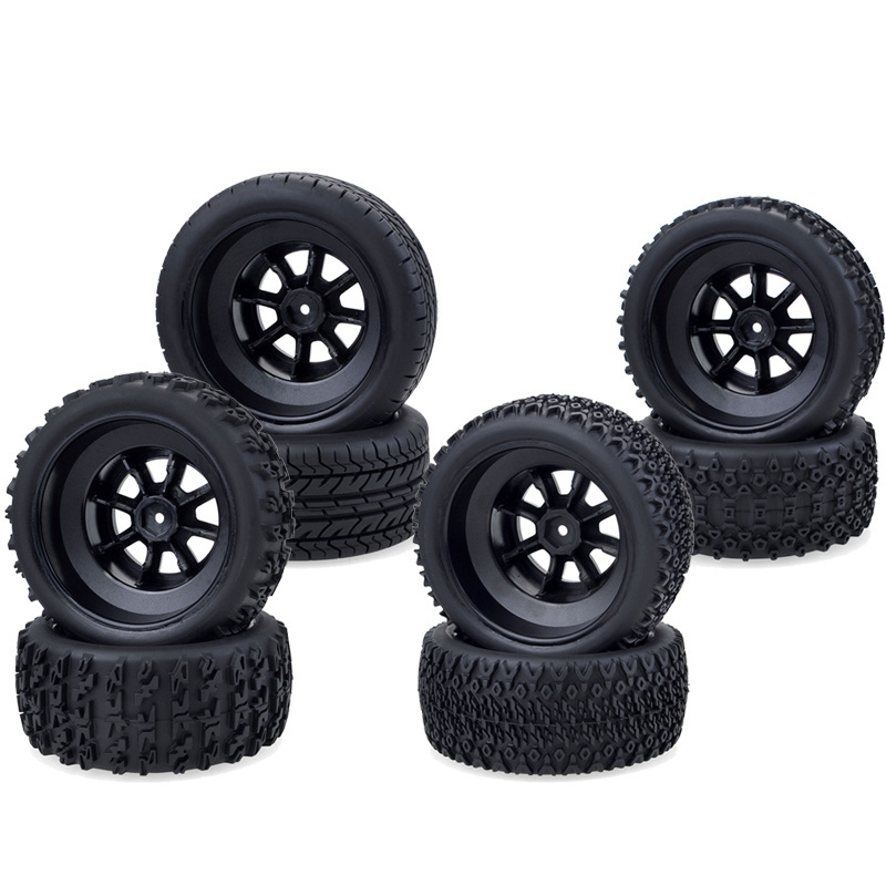 110MM   Short Course Truck Tyre Wheels Set 12mm Hub Hex For 1/10 RC Car