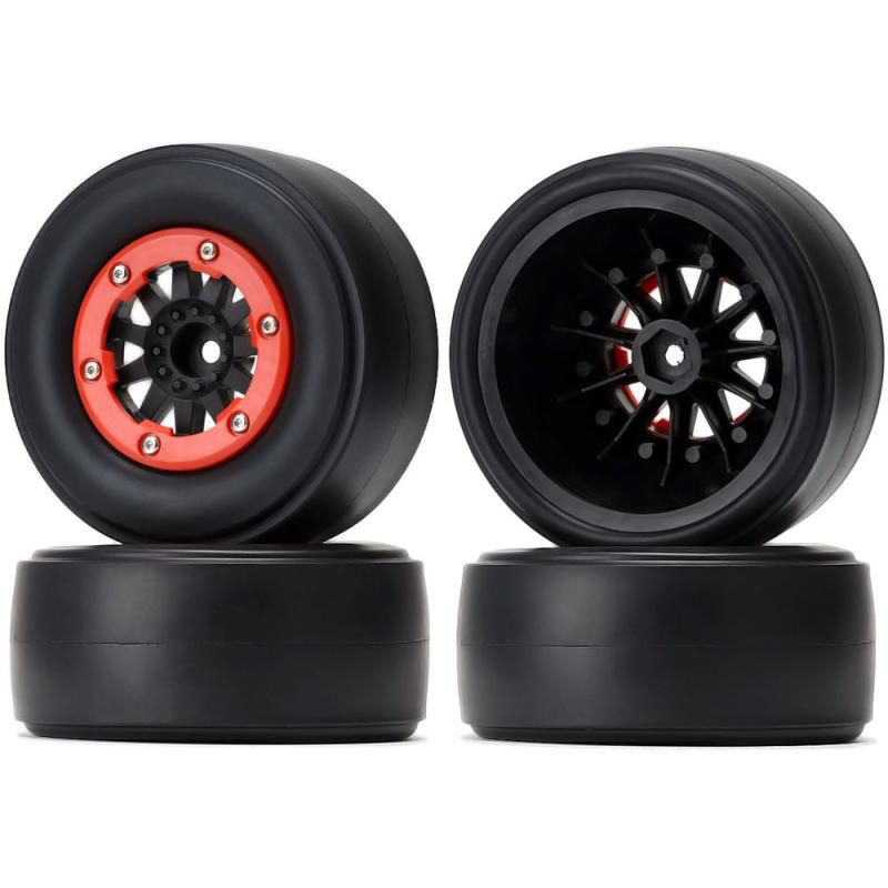 1/10 Wheels  with Drag Racing Tires for Slash  2wd   RC Short-course Truck parts