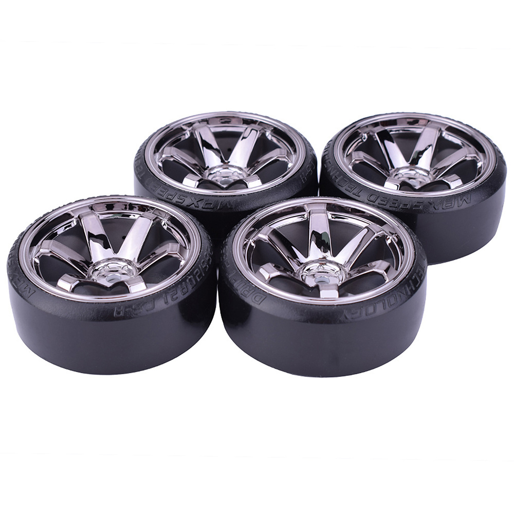 61*25mm Hard  Tyre 4PCS  with Wheel hub  for   1/10 RC Drift Cars