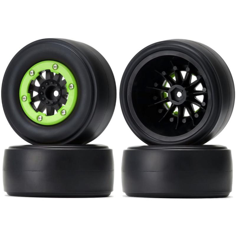 1/10 Wheels  with Drag Racing Tires for Slash  2wd   RC Short-course Truck parts