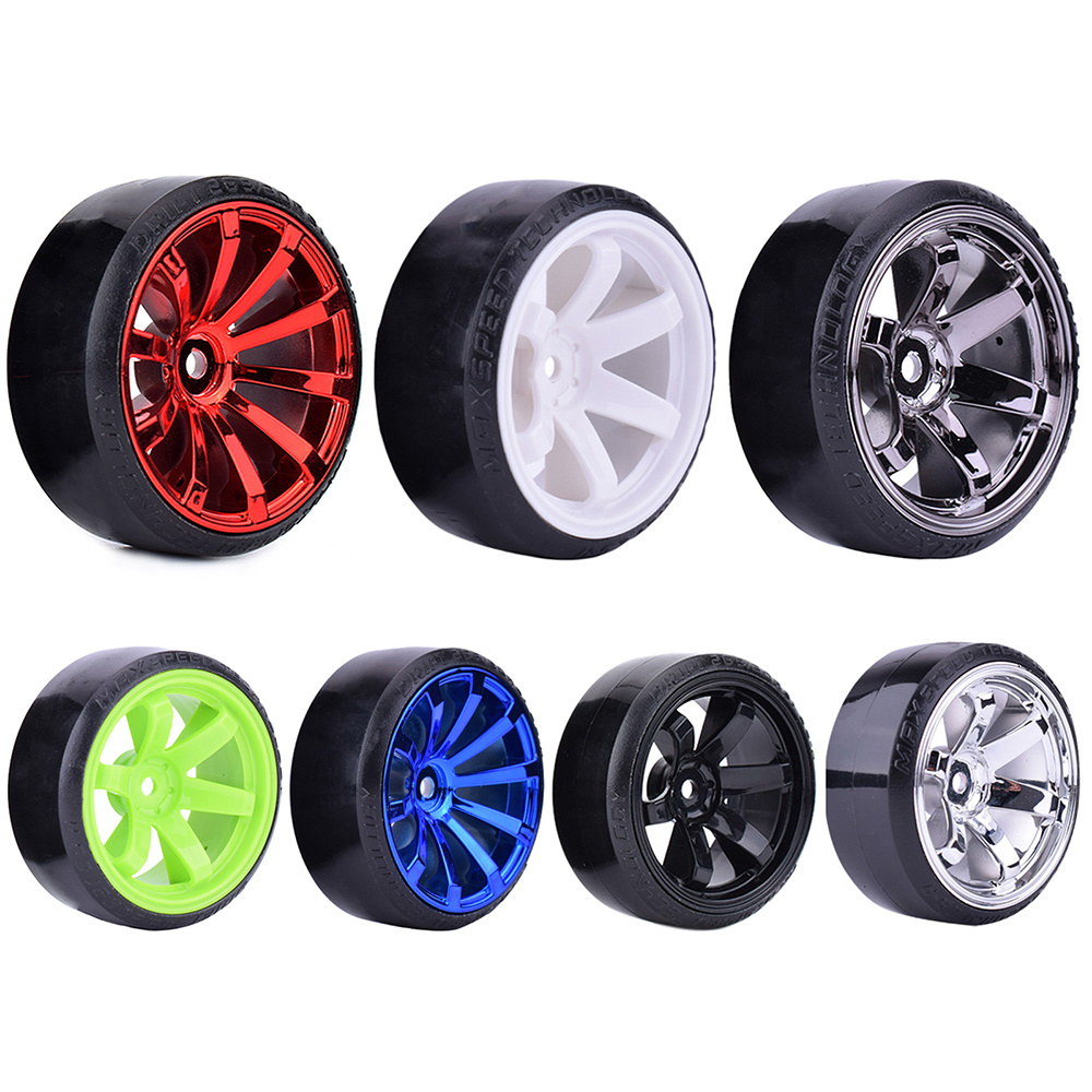 61*25mm Hard  Tyre 4PCS  with Wheel hub  for   1/10 RC Drift Cars