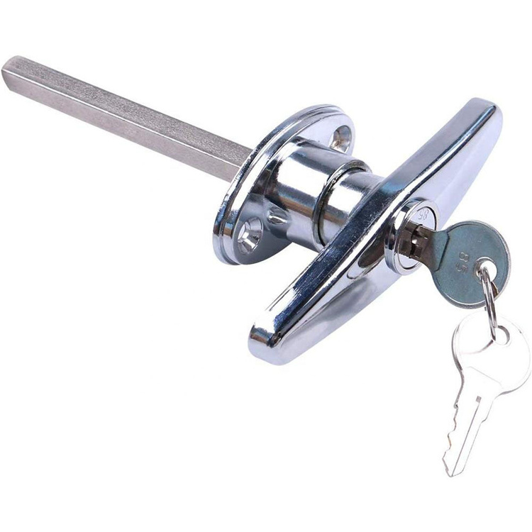 Gate Lock Shed Door T-handle Locking Folding Solid Steel Overhead Doorhardware T Shape Handle Garage Door T Handle Lock