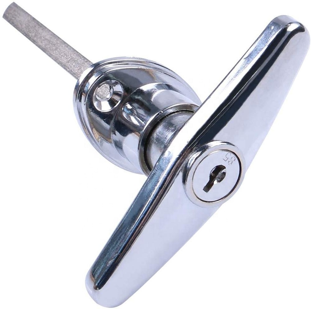 Gate Lock Shed Door T-handle Locking Folding Solid Steel Overhead Doorhardware T Shape Handle Garage Door T Handle Lock