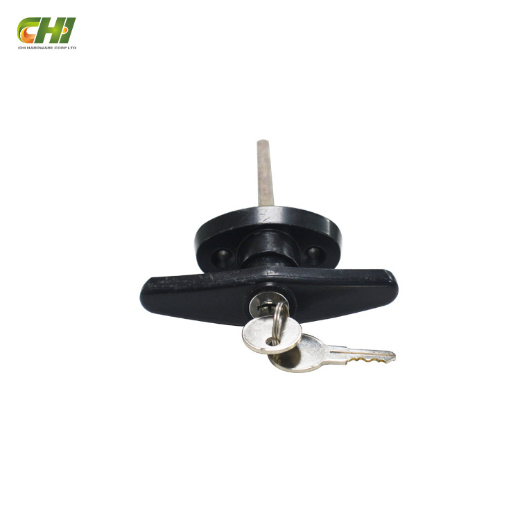 China Manufacturer Tubular Keyway Garage Door T Handle Locks Set for Sectional Garage Door