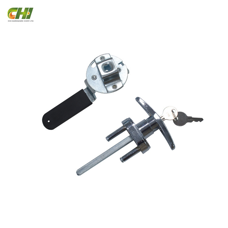 China Manufacturer Tubular Keyway Garage Door T Handle Locks Set for Sectional Garage Door