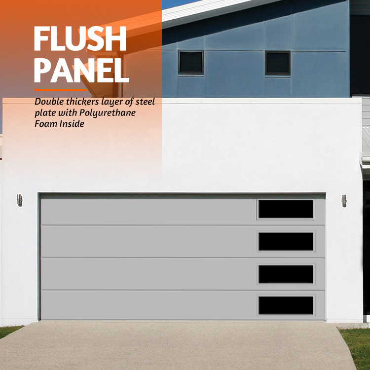 USA Standard Tilt Up Commercial Warehouse Sectional Door Villa Automatic Electric Sectional Double Skin Wood Car Garage Doors