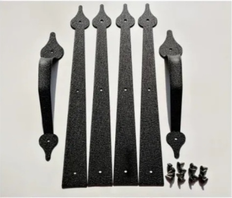 Wholesale Cheap American Aluminium Magnetic Creative Decorative Carriage House Hardware Kit Garage Door Hinges Handles Set