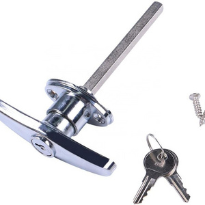 Garage Shed Door Sliding Fireproof Corridor Door Cabinet T Handle Lock Universal Garage Door Keyed T-handle Lock Kit with 2 Keys