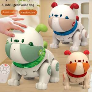 Cross-border new robot dog remote control intelligent recording re-reading singing and dancing body touch toys wholesale