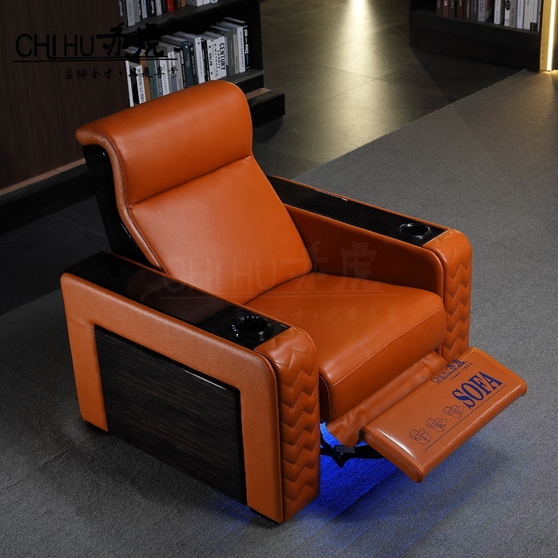 Wholesale vip seating genuine leather cinema theater seats multimedia power recliner home theatre recliner sofa